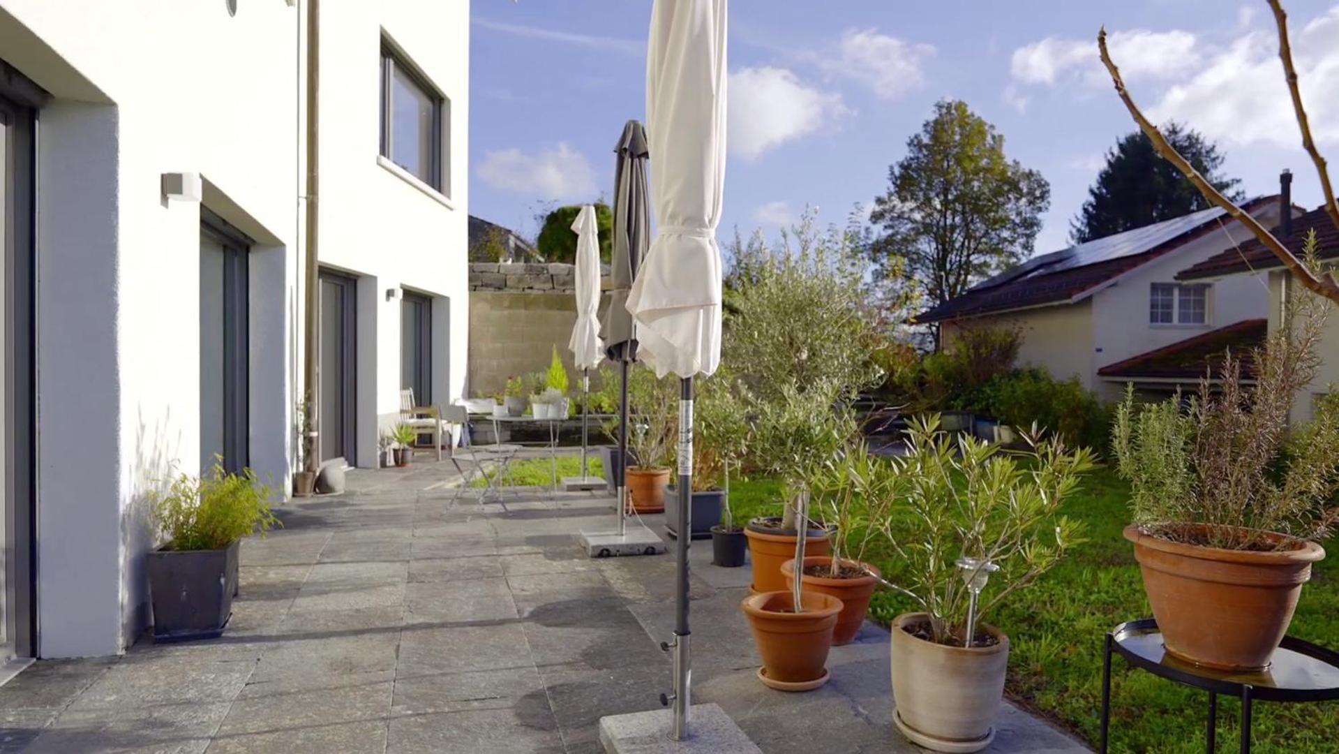 Gartenwohnung Im Modernen Stil Unterkulm Exterior foto